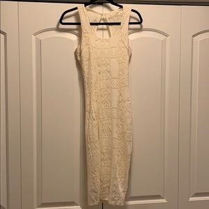 Off white body con dress